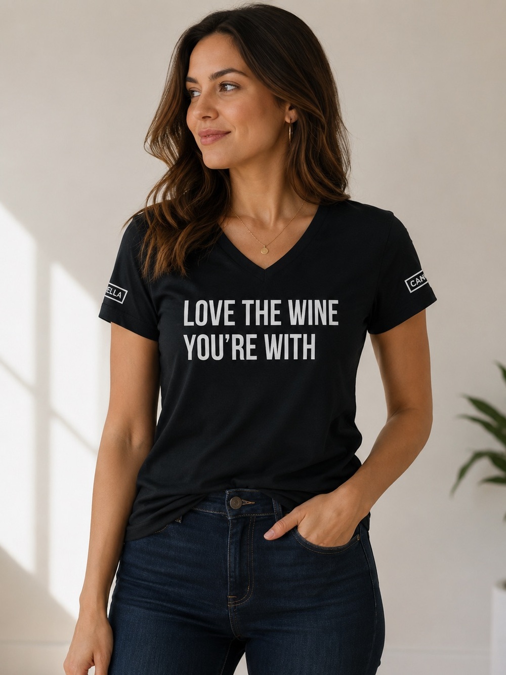 💙 LOVE THE WINE YOU’RE WITH - Funny Black Tee